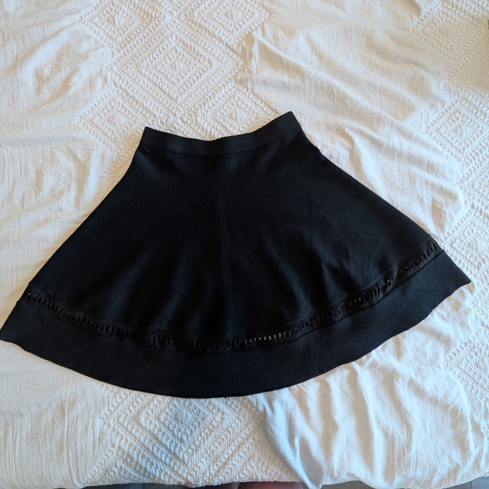 Context By Lord And Taylor Elegant Black Circle Skirt Cutout Detai Skater